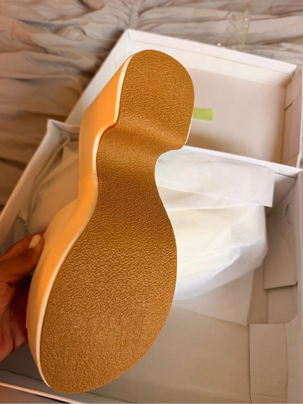 Platform Mule Sandal in Cream - Women's Slide Heels (BRAND NEW) (size 9)